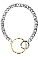 Maison Margiela CHUNKY CONTRAST CIRCLE NECKLACE SILVER